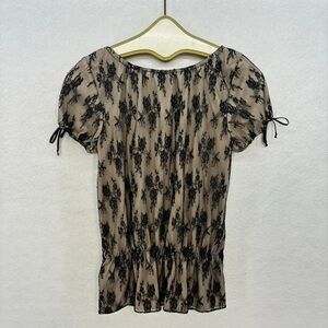 Elegant Black Lace Women's Top